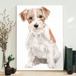 dog portrait canvas, jack russel terrier watercolors, canvas print, canvas with dogs on it