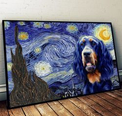 Gordon Setter Poster & Matte Canvas, Dog Wall Art Prints, Painting On Canvas