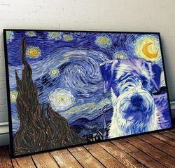 kromfohrlander poster & matte canvas, dog wall art prints, painting on canvas