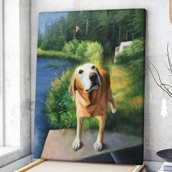 portrait canvas, dog portrait canvas, pet portrait canvas, dog canvas painting, dog wall art canvas