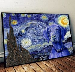 vizsla poster & matte canvas, dog wall art prints, painting on canvas