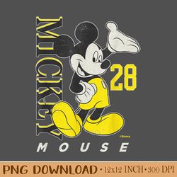Disney Mickey Mouse Vintage Classics 28 Black & Yellow Design PNG. Instant Download