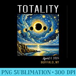 Art Total Solar Eclipse 2024 Buffalo, NY - Unique Sublimation patterns - Versatile And Customizable Designs