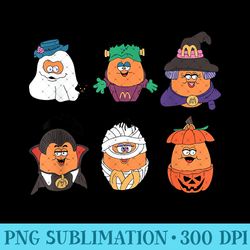 Chicken Nugget Halloween Retro 90s Funny Pumpkin Boo - PNG Art Files - Revolutionize Your Designs