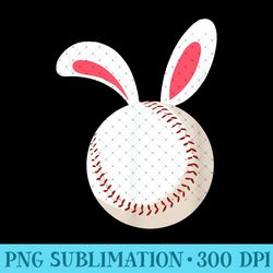 easter baseball bunny ears happpy easter day - ready to print png designs - unlock vibrant sublimation designs