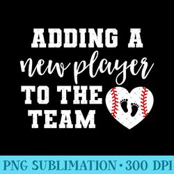 baseball pregnancy announcement spring baby reveal premium - png download - high resolution and print-ready designs