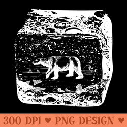 Polar Bear in an Ice Cube - PNG Sublimation