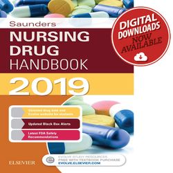 Saunders Nursing Drug Handbook 2019 ebook pdf file instant download digital product