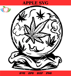 weed crystal ball svg, cannabis svg, fortune svg