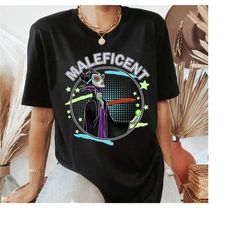 Disney Maleficent 90s Portrait TShirt, Disney Villains Portrait Tee, Birthday Party Music Shirt, Couple Shirts, Disney