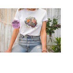 Floral Brain Shirts, Brain Anatomy Tee, Organ Donation Awareness Shirt, Nursing Tee, Mental Health Matters shirt, Wildfl