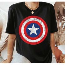 Marvel Captain America Shield Logo Shirt, Disneyland Family Matching Shirt, Magic Kingdom Tee, WDW Epcot Theme Park Shir