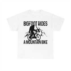 Bigfoot Rides A Mountain Bike T-shirt
