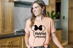Mama-Mini Mouse Mommy And Me T-Shirt, Mommy And Me, Magic Kingdom Outfit, Minnie Mouse Shirt, Disney Mommy And Me Shirts