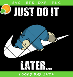 snorlax sleep logo nike svg, snorlax nike svg, snorlax just do it later svg - lucky day shop