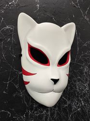 Kitsune Anime mask, Anbu mask Cosplay costume, Japanese Cat Demon Mask Anime inspired