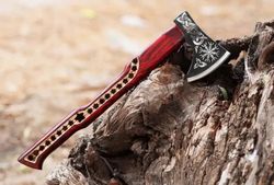 Valhalla Bound: Forged Viking Axe, Handcrafted Warrior's Edge: Viking Hatchet