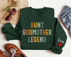 godmother proposal sweatshirt godmother gift aunt sweatshirt promoted to aunt sweater aunt godmother legend sweatshirt,