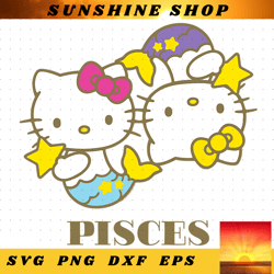 Hello Kitty Zodiac Pisces png, digital download, instant