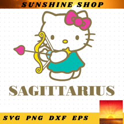 Hello Kitty Zodiac Sagittarius png, digital download, instant