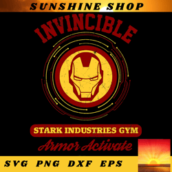 Marvel Iron Man Invincible Stark Industries Gym png, digital download, instant