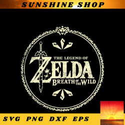 Nintendo Zelda Breath of the Wild Fancy Logo Graphic png, digital download, instant png, digital download, instant 1