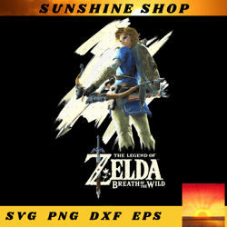 Nintendo Zelda Breath of the Wild Link Stare Graphic png, digital download, instant png, digital download, instant 1