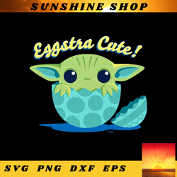Star Wars The Mandalorian Grogu Eggstra Cute Easter png, digital download, instant