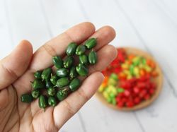 Miniature Green Pepper 1:12 Miniature Vegetables Miniature pepper Miniature farmer Realistic miniatures food for dolls