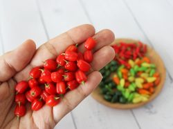 Miniature Red Pepper 1:12 Miniature Vegetables Miniature pepper Miniature farmer Realistic miniatures food for dolls