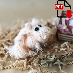 Tiny Pony knitting pattern. Knitted amigurumi horse miniature step by step tutorial. DIY pony tiny gift. English PDF