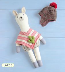 pdf large llama doll sewing pattern