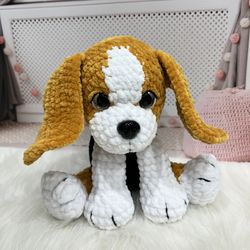 Stuffed Dog toy beagle Realistic dog toy Puppy toy Teddy dog Cute dog toy Funny dog toy Decorative toy Gift for baby