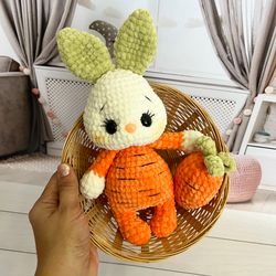 Stuffed cute bunny toy Handmade - Decorative toy Gift for baby
