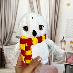 Stuffed owl toy Handmade - Unique Home Decor