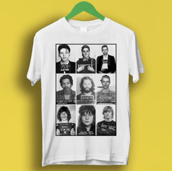 Celebrities Mugshot Rock Stars Music Gift Funny Tee Style Unisex Gamer Cult Movie Music T Shirt