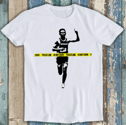 Banksy Marathon Runner Police Line Limited Edition Best Seller Funny Meme Top Gift Tee T Shirt