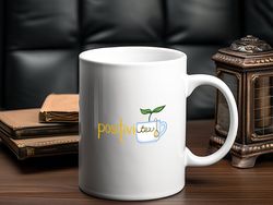 positivitea, tea lover mug, tea lovers gift, hot tea with mug, cute tea mug