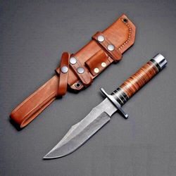 CUSTOM HANDMADE HUNTING KNIFE Outdoor Tactical Survival Army Camping Fixed Blade Knife