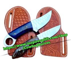 Custom Handmade High Corbon steel Skinner knife set 6