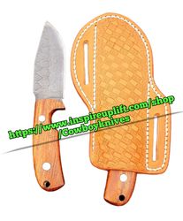 Custom Handmade Carbon Steel Skinner knife 11