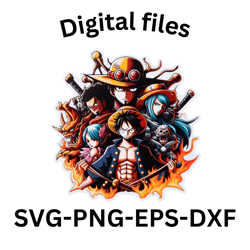 One Piece Svg, One Piece Png Anime Vector ,amine svg