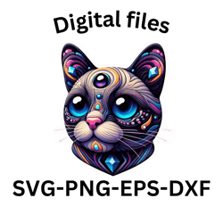 Cat Silhouette | Cat SVG | Cat Head SVG | Cat Face SVG | Cat Cut Files | Cat Design | Kitten SVG | Cat Vector | Kitten S