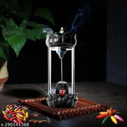 Shiva Linga Cylinder Glass Backflow Incense Burner - Bring Peaceful Atmosphere To Your Space