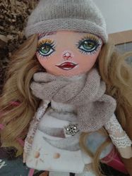 waldorf doll handmade rag doll toy, interior face painting doll, , gift