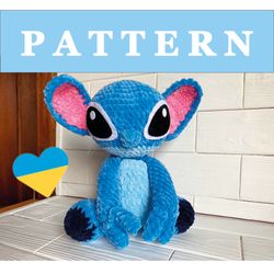 Amigurumi Pattern Stitch Monster Tutorial Crochet Pattern Lilo And Stitch Blue Alien