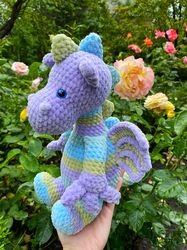 Dragon Plush Handmade Gift Dragon Stuff Toy For Baby Unique Holiday Gift Dragon Toy Toddler Dragon Toy For Kid Valentine