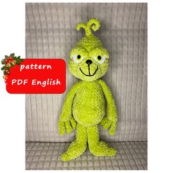Amigurumi Pattern Grinch Crochet Pattern, Christmas Crochet Pattern, Grinch Plush Christmas Decor , Grinch Ornament Patt