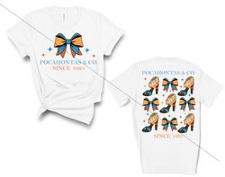 Pocahontas sublimation design png bundle front and back shoes and bow shirt vacation magic princess