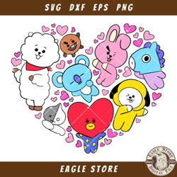 BTS Friends Svg, Bts Svg, Bts Heart Svg, BTS Logo Svg - Eagle Store